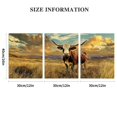 thumbnail image 3 of Canvas Wall Art Highland Cow Cattle Longhorn Cattle Picture Texas Wildlife in Sunset Farm Painting Modern Home Farmhouse Decor Framed, 3 of 6