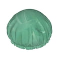 thumbnail image 1 of YFYANG Femmes Double Imperméable Shower Cap, Vert Texture Cheveux Réutilisables Cap pour Tous les Styles de Cheveux et les Tailles de Tête, 1 of 6