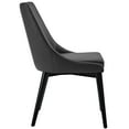thumbnail image 4 of Modern Contemporary Urban Design Kitchen Room Dining Side Chair, Black, Faux Leather Wood, 4 of 5