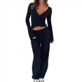 thumbnail image 2 of Top de Pilates para Mujer, Top de Yoga, Top de Ballet con Cuello en V, Larga, para Entrenamiento, Balletcore, Chica Limpia. Negro S, 2 of 9