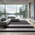 thumbnail image 2 of ODIKA 8'x10' Washable Area Rug Under Door Contrasting Motif Scattered Layering Doormat Front for Dining Room, Large Office, Lounge, Non-Slip Chair-Friendly Mat, 2 of 7