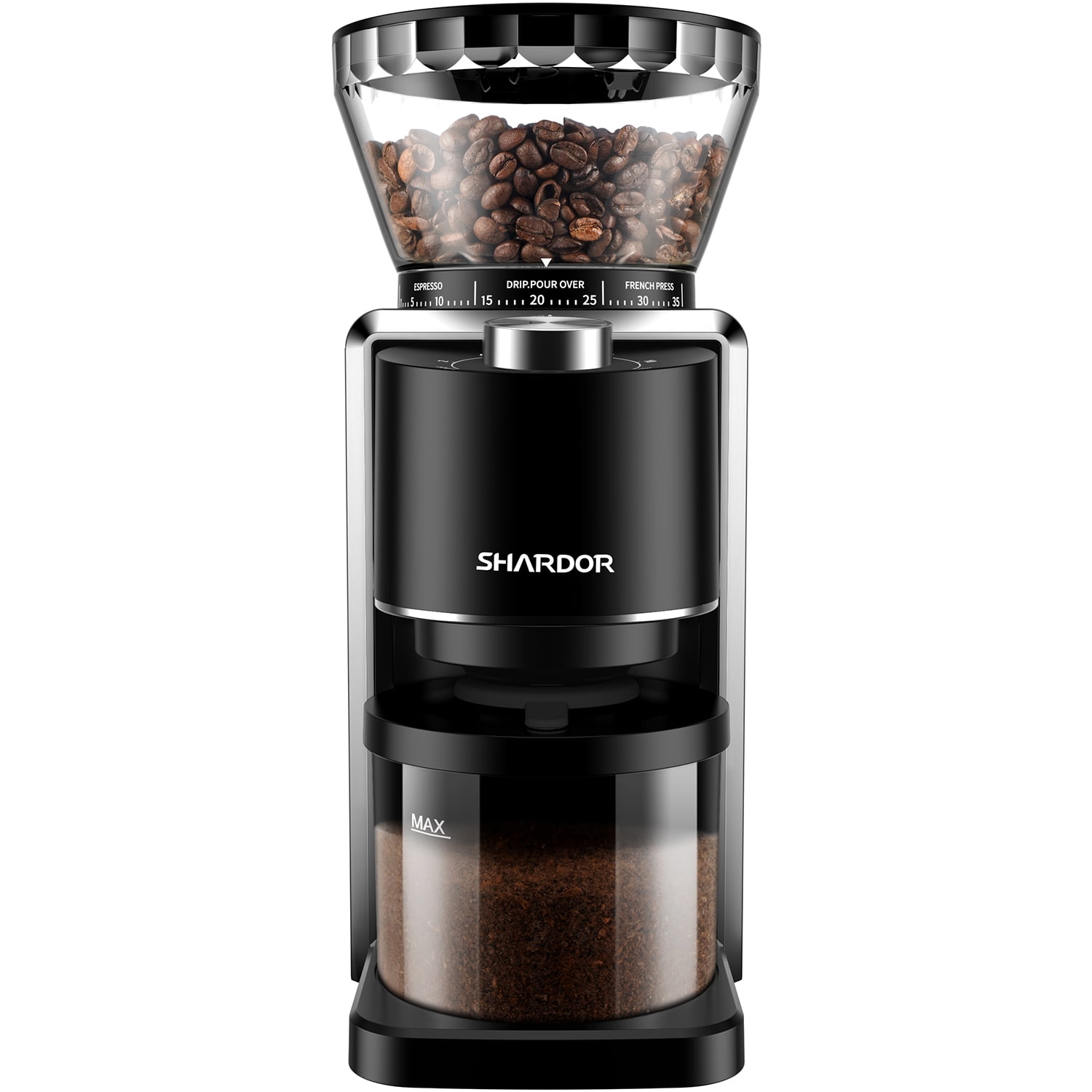 SHARDOR CG855B Conical Burr Coffee Grinder, Electric Adjustable Burr