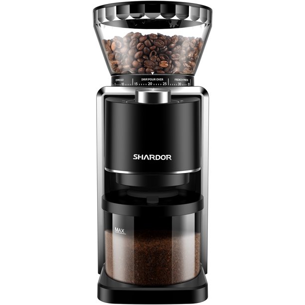 SHARDOR CG855B Conical Burr Coffee Grinder, Electric Adjustable Burr