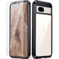 thumbnail image 1 of KOMI for Google Pixel 8A Case: Support Magnetic Charging Frosted Translucent Back Protective Phone Cover - Matte Military Grade Full Protection Drop Proof Shockproof Tough Cases - 6.1 inch (Black), 1 of 5