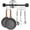 23.7 inch, variant on TrendMallOasis Black Wall Mounted Pot Rack (23.7"), Kitchen Utensil Hanging Rail with 10 Hooks