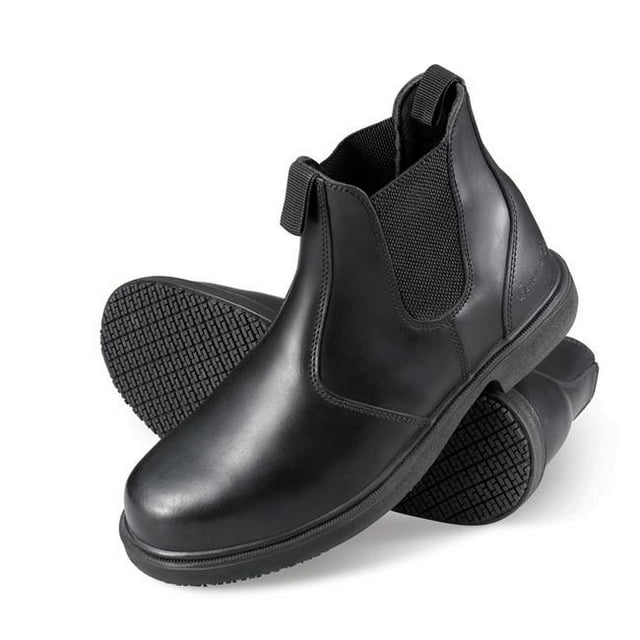 Genuine Grip 7141-14W Mens Slip-Resistant Twin Gore Wide Work Boot Black - Size 14