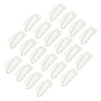 Unique Bargains 20 Pcs 10-Teeth Snap Wig Hair Clips for Hair Extension Beige