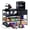Black, variant on Advwin 47" Heavy Duty 3D Printer Stand with Power Outlet, Pull-Out Rolling Filament Storage Rack, 2 Fabric Drawers & Open Shelves, 3D Printer Table Workstation for Home Office Studio, Black