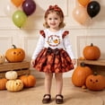 thumbnail image 2 of HXWCHs Girls Summer Ruffle Sleeve Dresses with Headband Kids Cewneck Casual Halloween Dress Girls Dresses Size: 3-4 Years White, 2 of 7