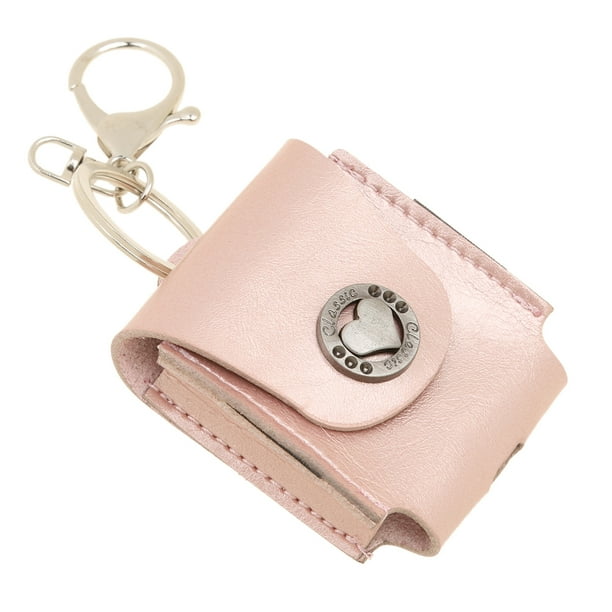 Accesorios de material cuero PU Funda para Auriculares para Y de Cierre Sivler Rosado