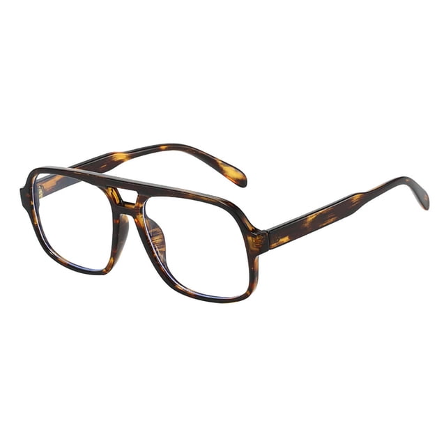 Bookk Lunettes Rétro à Double Pont Surdimensionnées Anti-Lumière Bleue pour et