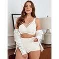thumbnail image 3 of DEMOTIME Womens Bras No Underwire Soft Light Support Bras Seamless Everyday Bras White L, 3 of 7