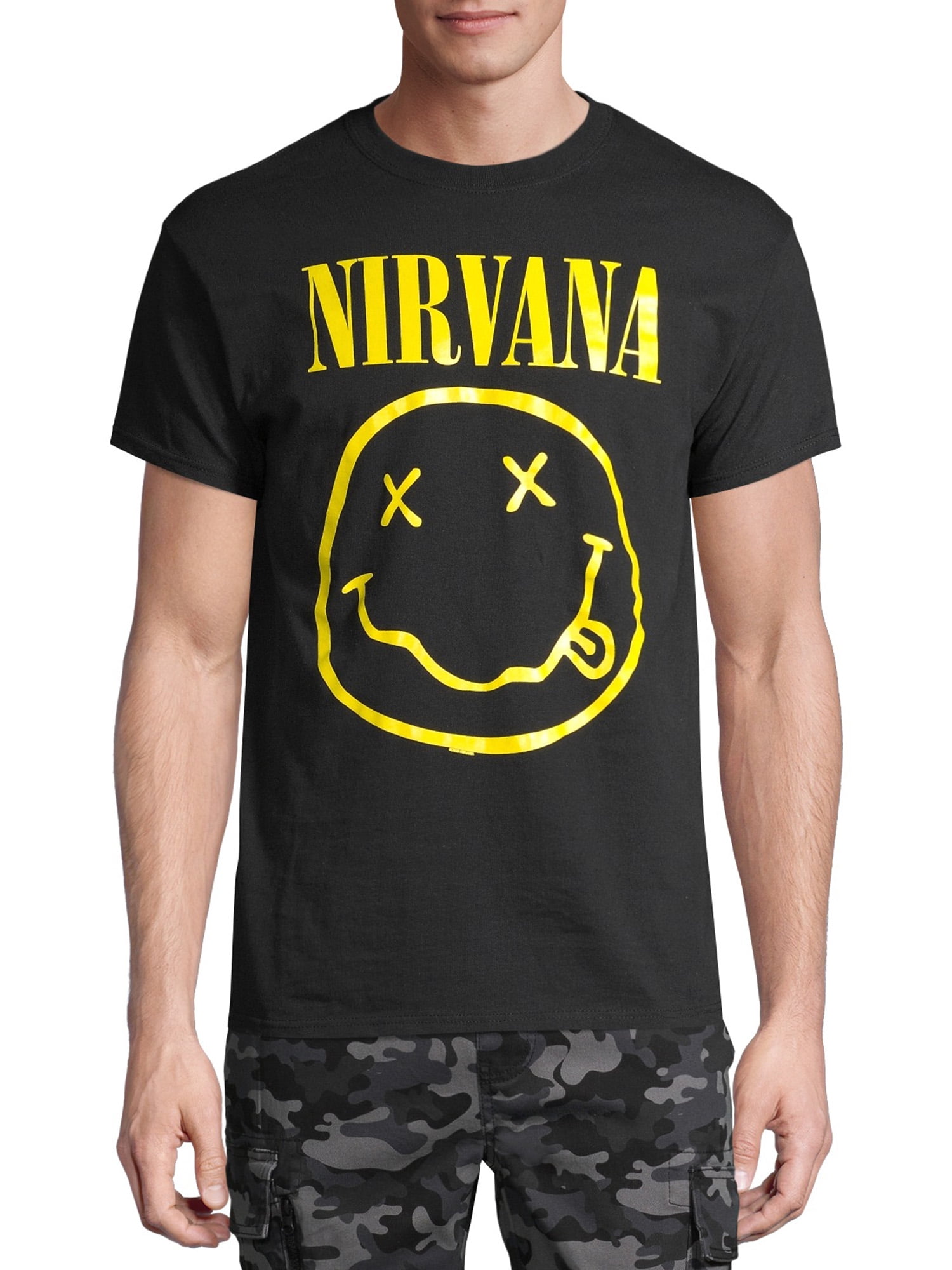 Nirvana Smiley Men's and Big Men's Graphic T-shirt - Walmart.com