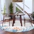 thumbnail image 3 of Round Rugs 5Ft, Coastal Coral Round Area Rug Washable Indoor Throw Carpet, Blue Ocean Starfish Seagrass Watercolor Soft Non Slip Circle Rug for Cabinet Bathroom Home Decor Aesthetic, 3 of 8