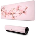thumbnail image 1 of Gaming Mouse Pad Pink Sakura Cherry Blossom Flower XXL XL Large Mouse Pad Mat Long Extended Mousepad Desk Pad Non-Slip, 1 of 5