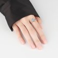 thumbnail image 2 of HONEYRAIN Devil Eye Silver Anxiety Rings for Women Fidget Spinner Rings Sterling Silver Rotating Open Ring Real 925 Silver rings 1 Psc, 2 of 6