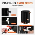 thumbnail image 5 of KFFKFF Foldable Water Barrel, 66 Gal/250 L, Portable Rainwater Harvesting Container, PVC with Tap and Overflow Accessories, Ideal for Garden Irrigation, 5 of 9