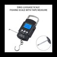 thumbnail image 4 of 1Pcs 50Kg Travel Scale Digital Fishing Scale with Ruler High Precision Fishing Scale No Battery,1 x portable scale no battery,black, 4 of 7