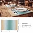 thumbnail image 3 of Placemats Set of 4, Teal Yellow Ombre Woven Placemat, Linen Place Mats for Kitchen/Dining Tables, Farmhouse Modern Gradient Art Washable Table Mats for Party, 3 of 8
