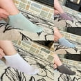 thumbnail image 4 of Women Bamboo Ankle Socks Thin Soft Low-Cut Lightweight Breathable Sock 5 Pairs (Assorted3,Small), 4 of 6
