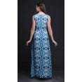 thumbnail image 3 of Bimba Robe Longue Maxi Teinture sur Nœuds pour Femmes, Col Rond, Imprimée, Robe de Soirée - XX-Grand, 3 of 5