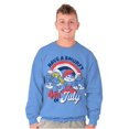 thumbnail image 5 of Retro Smurfs Cartoon 4th of July Sweatshirt for Men or Women Brisco Brands S, 5 of 6