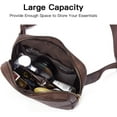 thumbnail image 3 of Leather Belt Bag for Women Fashionable Fanny Packs Cross Body Bag Waist Pack Camel Brown, 3 of 7