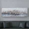 thumbnail image 2 of Bowery Hill Contemporary City Reflection Hand Painted Canvas, 2 of 5