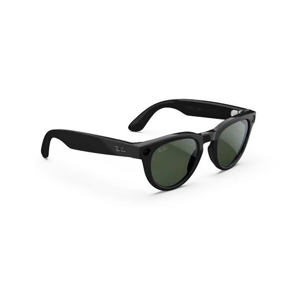 Ray-Ban Meta Headliner (Gen 2) Smart Glasses with AI, Photo, Video, Audio & Messaging | Shiny Black/ Clear to Graphite Green Transitions - Size – Standard, Fit – High Bridge – Open Box