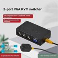 thumbnail image 3 of 2-Port VGA KVM Switch Two-in-One-Out with Desktop Controller Shared Set of Keyboard, Mouse and Monitor, 3 of 4