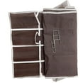 thumbnail image 6 of INTBUYING 24 Pocket Over the Door Shoe Organizer Rack Hanging Storage Fabric Brown, 6 of 10