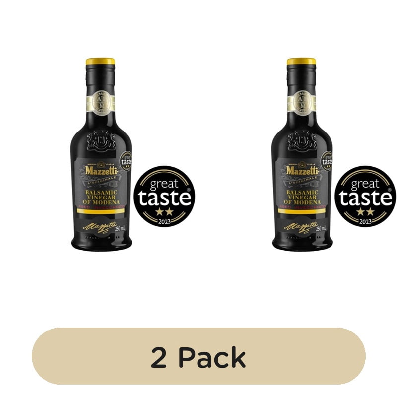 Mazzetti Aged Balsamic Vinegar Black Label 5 Leaf 250ml, British Import (Pack of 2)