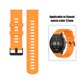 thumbnail image 1 of Pulsera de repuesto de banda de silicona de 22 mm para el color del reloj Xiaomi (naranja), 1 of 8