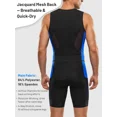 thumbnail image 4 of Qualidyne Men's Sleeveless Triathlon Suit,One-Piece Padded Trisuit for Swim Bike Run with 2 Mesh Pockets, 4 of 8