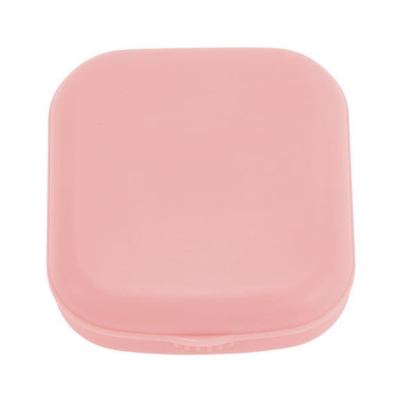 Unique Bargains 1 Set Contact Lens Case Solid Color Lens Storage Case Pink