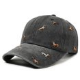 thumbnail image 5 of Embroidered Baseball Cap with Washed Finish, Unisex Soft Top Dad Hat, Adjustable Casual Outdoor Headwear, 5 of 9