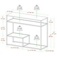 thumbnail image 2 of Table Console en Métal et Bois 42 Pouces avec Étagères à Niveaux - Bleu, 2 of 8