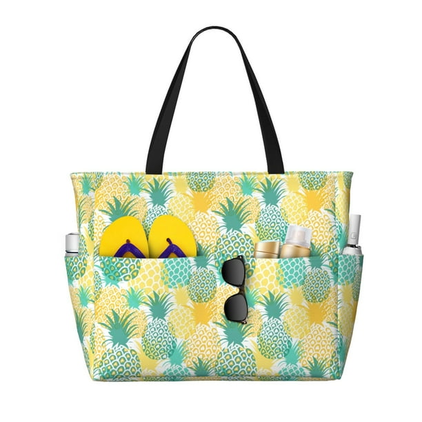 Easygdp Pineapples1 Bolsa de Viaje de Playa de Gran Capacidad, Bolsa Tote Perfecta para la Playa, Escapadas de Fin de Semana y Viajes