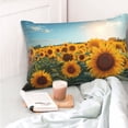 thumbnail image 4 of Fotbe Sunlit Sunflower Field Funda de Almohada Decorativa Estilo Occidental, Lujo en Algodón, Fundas para Almohadas King, Cojín Estampado para Decoración del Hogar-20"x30", 4 of 6