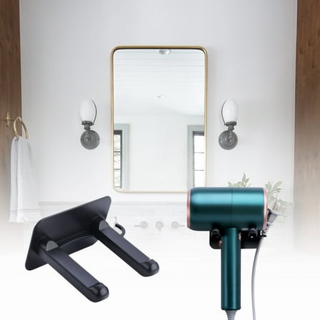 CQCYD under $5 Universal Hair Dryer Holder, Blow Dryer Hanger Wall Mount for Hair Dryer Hook Organizer Self Adhesive for Cabinet Bathroom