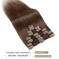 thumbnail image 6 of SEGO Clip in Hair Extensions 100% Real Remy Human Hair Full Head Straight Balayage Hair 8-24 inch, 6 of 10