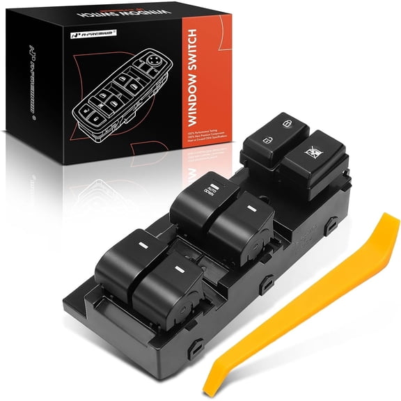 A-Premium - Front Left Driver Side - Master Power Window Switch - Compatible with Hyundai Elantra 2015 2016 2017 2018 2019 2020 2021 2022 - w/o Memory - Replace# 93570-F2100-4X