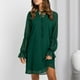 thumbnail image 4 of Vestido de manga larga con volantes elegante suelto para mujer con cuello de corbata recto suave para ir de compras ANGGREK  Otros, 4 of 6