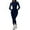 Blue, variant on Workout Jumpsuits for Women Casual Long Sleeve Turtleneck Yoga with Zip Seamless Romper,Blue,XL