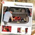 thumbnail image 4 of Poussette pour Chien Pliable à 3 Roues avec Panier de Rangement, Auvent Ajustable, Porte-Gobelet pour Chiens Miniatures et Petits, Rouge, 4 of 6