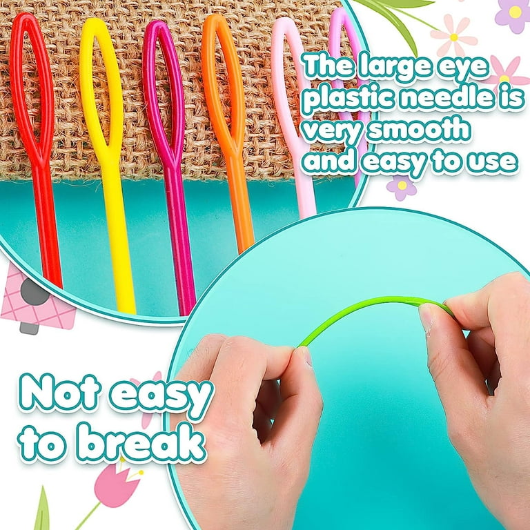 100PCS Plastic Needles Plastic Sewing Needles Plastic Yarn Needles