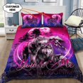 thumbnail image 2 of Custom Name Couple Wolf 3D All Over Printed Bedding Set, 2 of 3