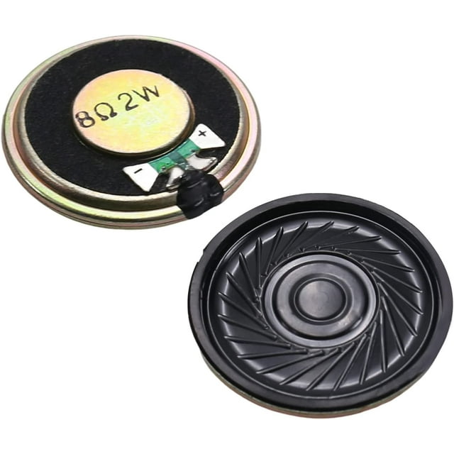 HUGFEGWE Haut-Parleur Magnétique DIY 2W 8 Ohms Diamètre 36mm Forme Ronde Remplacement Haut-Parleur 2 Pcs CJB91-112241