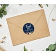 thumbnail image 2 of Darling Souvenir Round 45 Pieces Peony Floral Thank You Stickers Personalized Bride Groom Names And Date Envelope Seals-Navy Blue, 2 of 4
