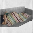 thumbnail image 6 of Chevron Soft Flannel Fleece Blanket, Boho Style Old Fashioned Symmetrical Chevron Lines with Long Downward Strokes Art, Cozy Plush for Indoor and Outdoor Use, 70" x 90", Multicolor, by Ambesonne, 6 of 6